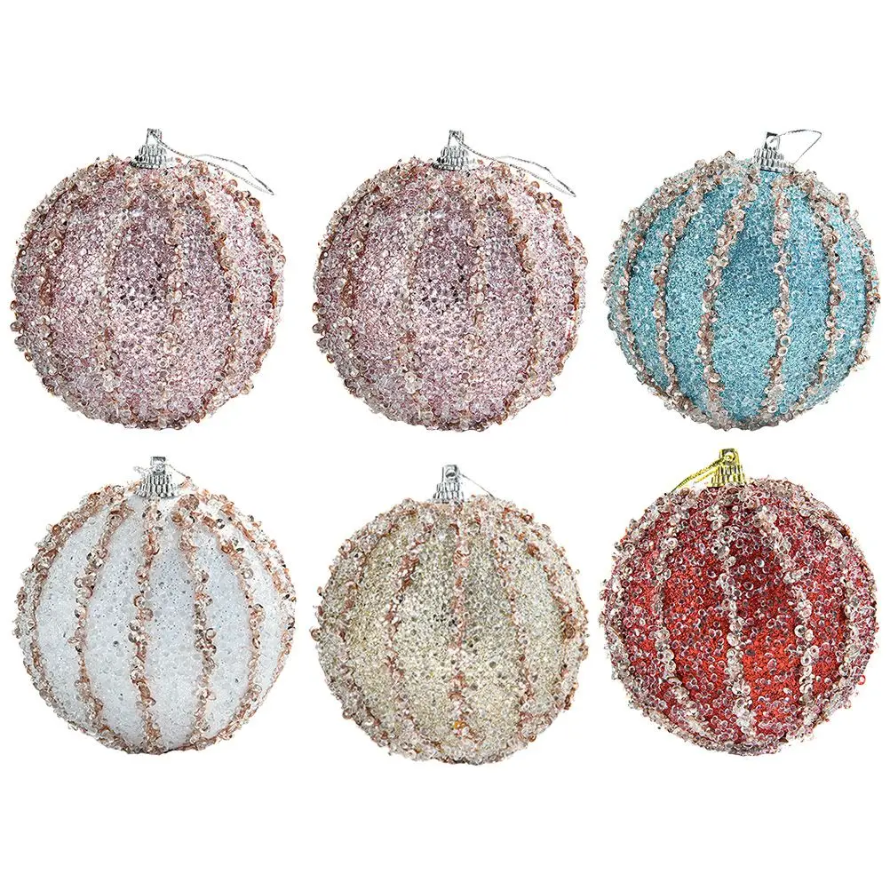 6 Pcs 8cm Christmas Decoration Balls Sequins Ornaments for Tree Fireplace Xmas Gifts Pink Red Blue White Colors
6 Pcs 8cm Christmas Decoration Balls Sequins Ornaments for Tree Fireplace Xmas Gifts Pink Red Blue White Colors