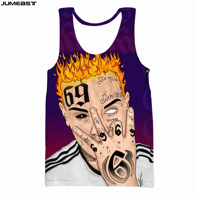Jumeast Y2k мужской женский жилет с 3D принтом хип-хоп рэпер 69 6ix9ine Tekashi69 спортивный пуловер с коротким рукавом летние майки футболки
Jumeast Y2k мужской женский жилет с 3D принтом хип-хоп рэпер 69 6ix9ine Tekashi69 спортивный пуловер с коротким рукавом летние майки футболки