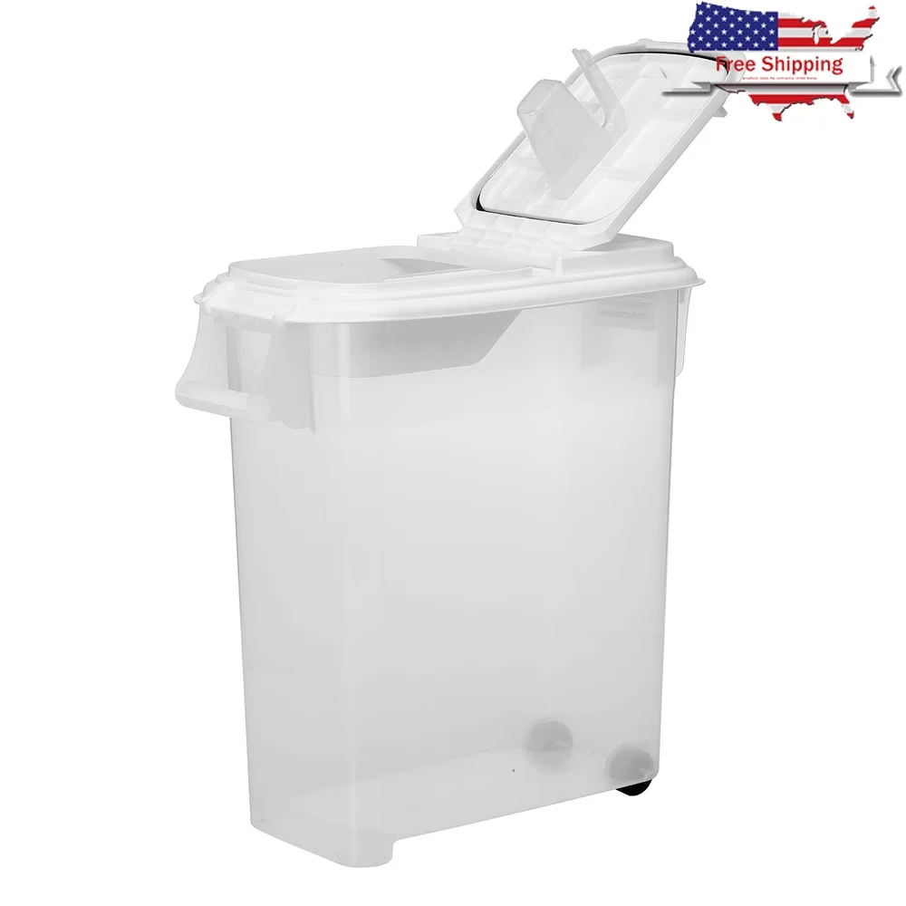 Roll Away Pet Food Storage Container with Wheels Holds 50 lbs Includes Scoop Gasket Seal Locking Lid Durable Easy Access
Roll Away Pet Food Storage Container with Wheels Holds 50 lbs Includes Scoop Gasket Seal Locking Lid Durable Easy Access