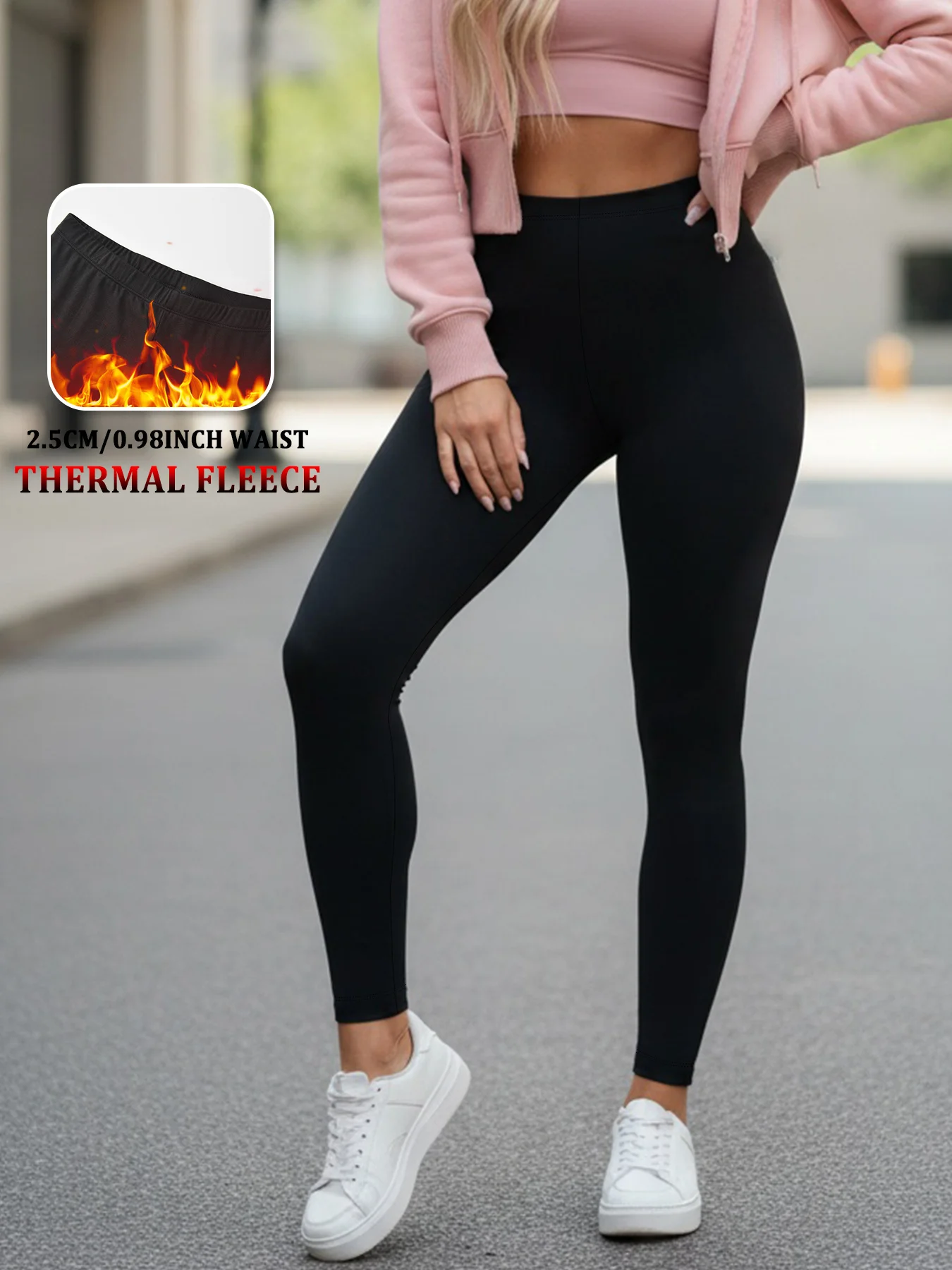 Winter thermal leggings for women featuring plush fleece lining. Perfect for workouts in cold weather with super soft comfort
Winter thermal leggings for women featuring plush fleece lining. Perfect for workouts in cold weather with super soft comfort