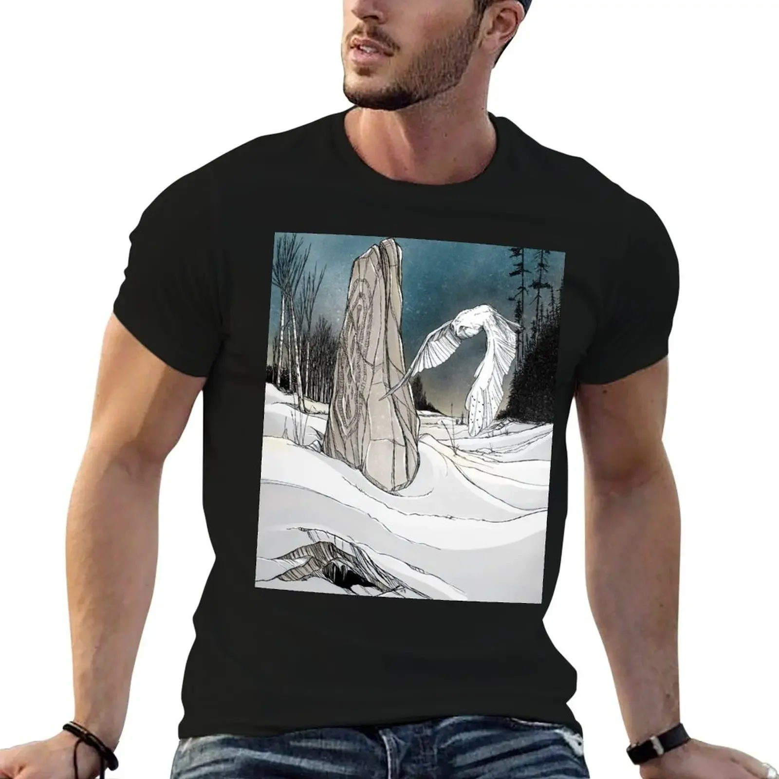 Snowy Owl and Standing Stone T-Shirt Funny t-shirts boys animal print affliction shirts anime shirts men
Snowy Owl and Standing Stone T-Shirt Funny t-shirts boys animal print affliction shirts anime shirts men