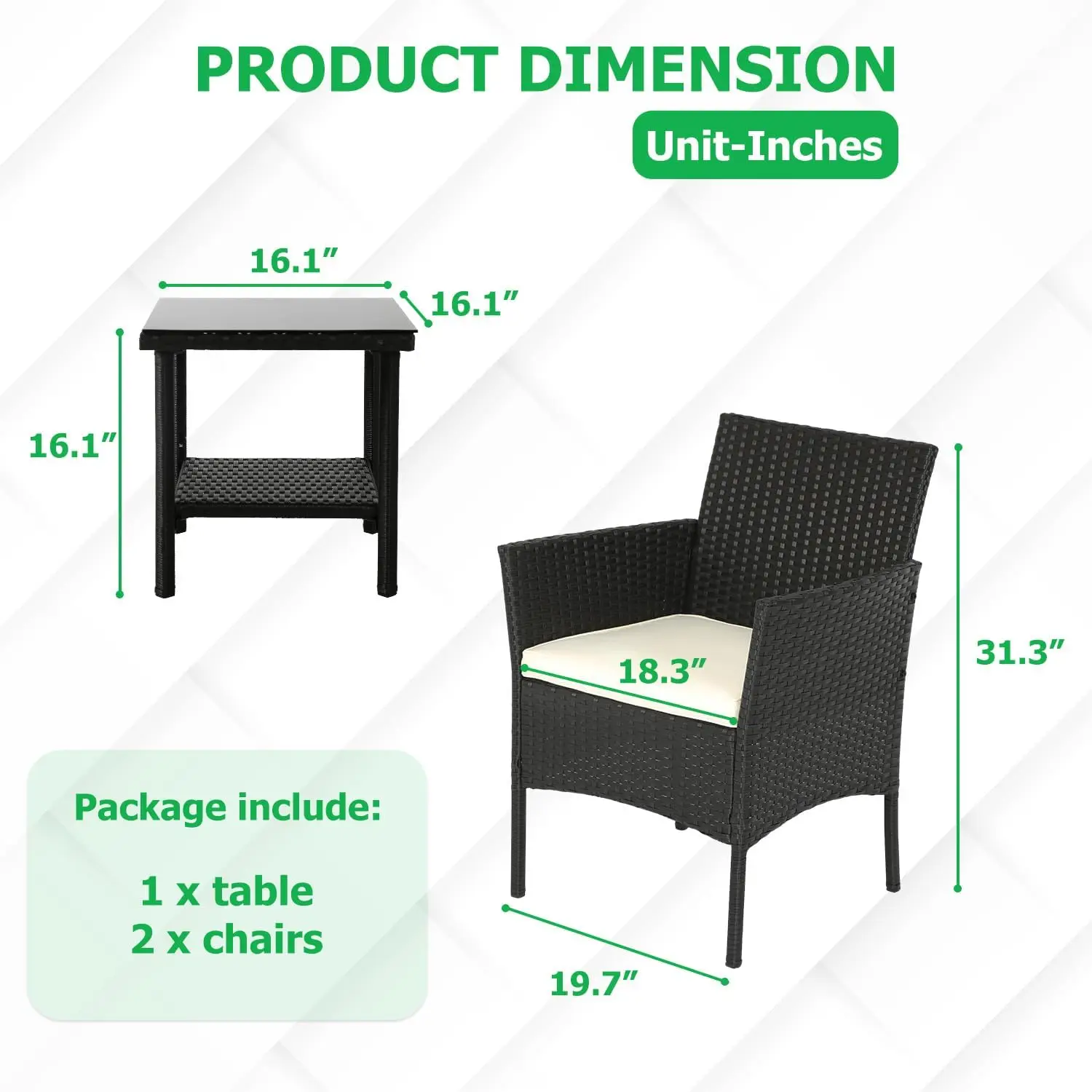 Wicker Outdoor Furniture Patio Furniture Set of 3 Rattan Patio Chairs Outdoor Chairs Patio Conversation Set with Coffee Table
Wicker Outdoor Furniture Patio Furniture Set of 3 Rattan Patio Chairs Outdoor Chairs Patio Conversation Set with Coffee Table