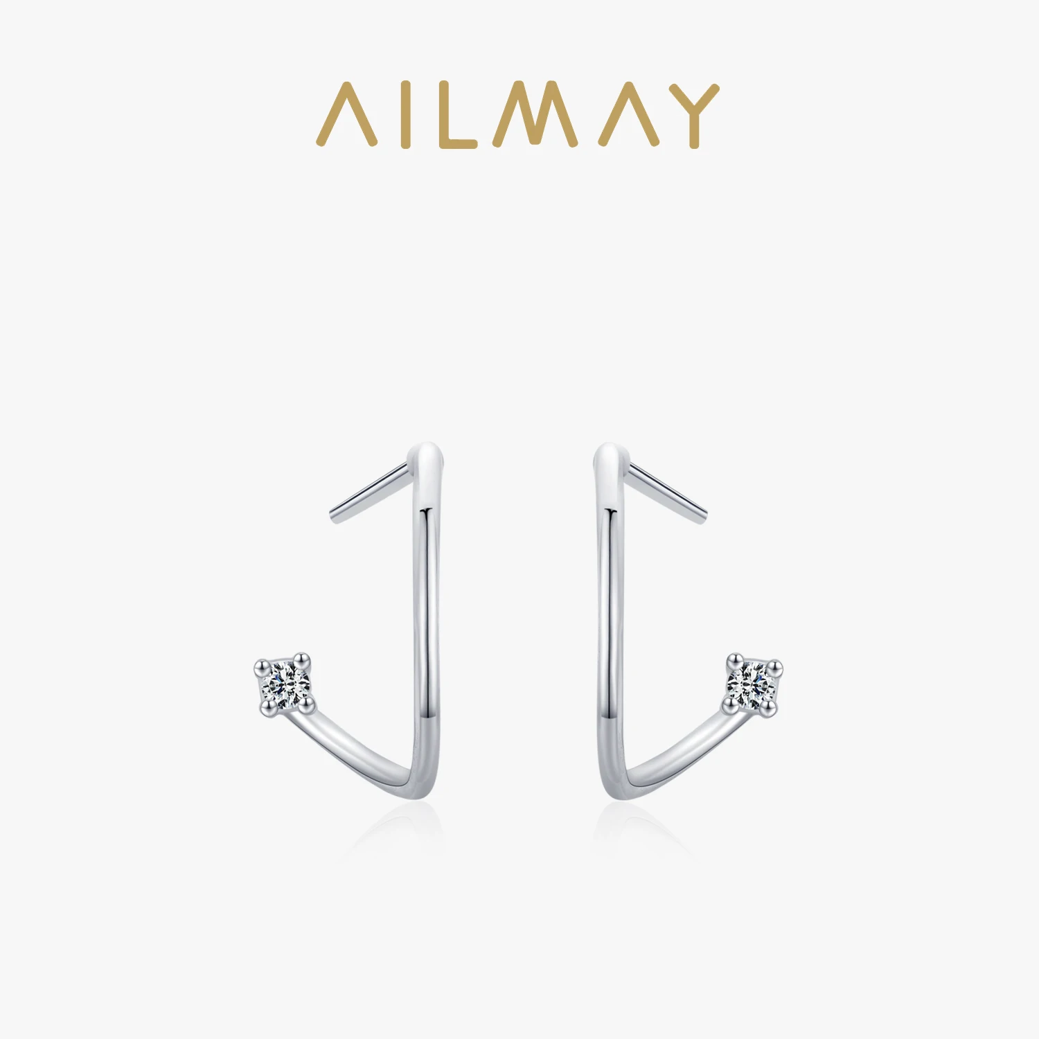 Ailmay New Arrival Personality Clear CZ Stud Earrings Fashion 100% 925 Sterling Silver For Women Girls Anti-allergy Fine Jewelry
Ailmay New Arrival Personality Clear CZ Stud Earrings Fashion 100% 925 Sterling Silver For Women Girls Anti-allergy Fine Jewelry