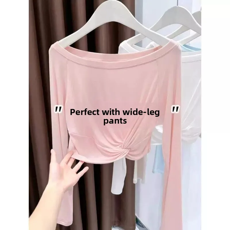 Pink One-Shoulder Long-Sleeve T-Shirt Women's Summer 2026 New Knot Sunshade Shirt Short Shoulder Exposure Top Korean Style Mo...
Pink One-Shoulder Long-Sleeve T-Shirt Women's Summer 2026 New Knot Sunshade Shirt Short Shoulder Exposure Top Korean Style Mo...