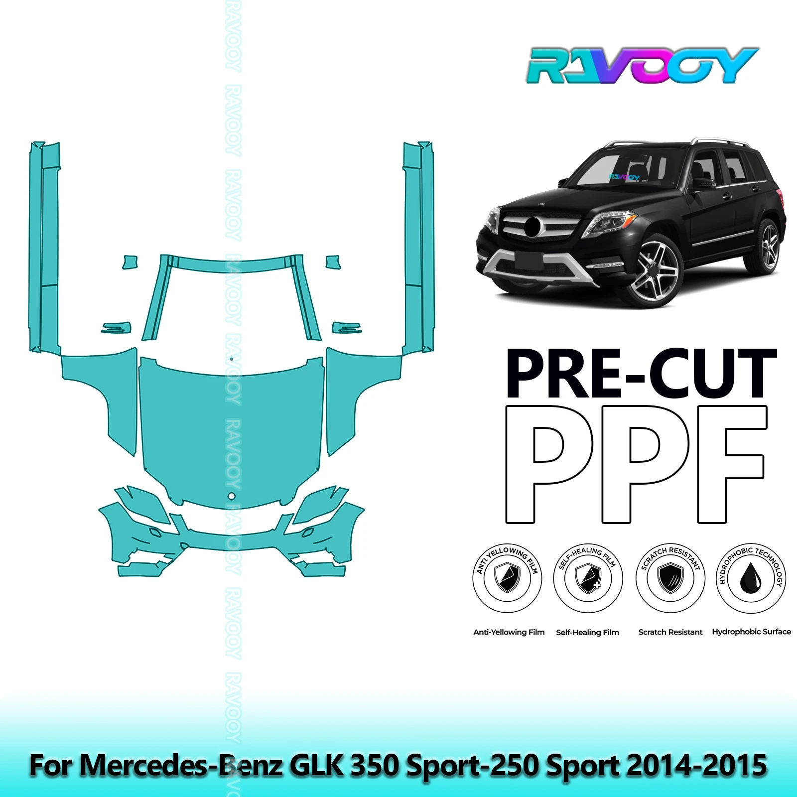 Front Kit+Rockers Clear Bra Precut PPF Paint Protection Film For Mercedes-Benz GLK 350 Sport-250 Sport 2014-2015
Front Kit+Rockers Clear Bra Precut PPF Paint Protection Film For Mercedes-Benz GLK 350 Sport-250 Sport 2014-2015