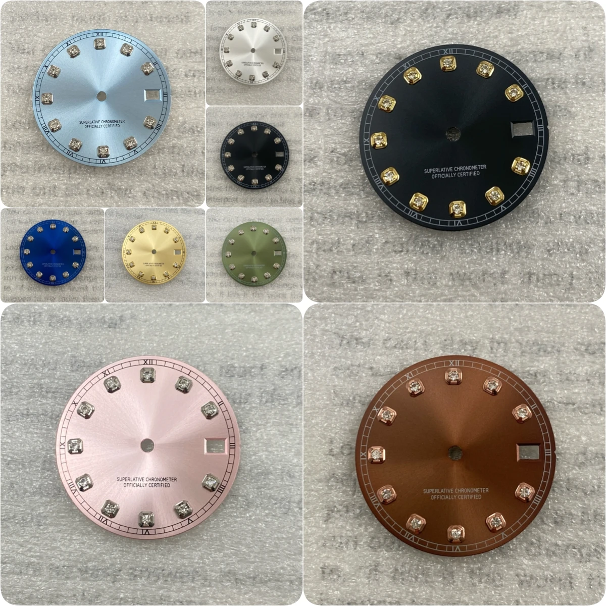 28.5mm Diamond Sunburst No Logo Dial For NH35/NH36 Automatic Movement No Luminous Watch Modification Accessories Custom Logo
28.5mm Diamond Sunburst No Logo Dial For NH35/NH36 Automatic Movement No Luminous Watch Modification Accessories Custom Logo