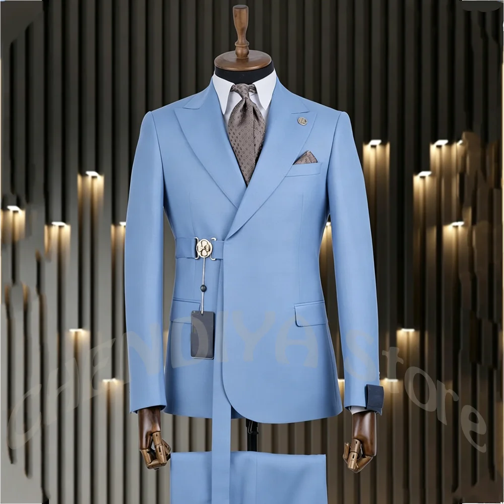 Luxury Chic Peak Lapel Men's Suit Two Piece Jacket Pants Slim Fit Solid Color Formal Dinner Party Prom Outfit Business Casual
Luxury Chic Peak Lapel Men's Suit Two Piece Jacket Pants Slim Fit Solid Color Formal Dinner Party Prom Outfit Business Casual