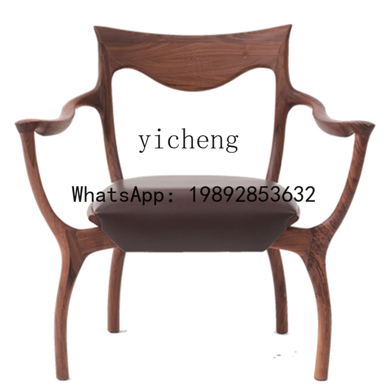 Creative Leisure Chair Light Luxury North American Black Walnut Solid Wood Chair
Creative Leisure Chair Light Luxury North American Black Walnut Solid Wood Chair
