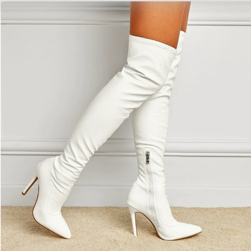 PU Leather Thigh High Over The Knee Boots Fashion Open Toe High Heels Women's Shoes Trendy Zip Ladies Sandals Heeled Pumps
PU Leather Thigh High Over The Knee Boots Fashion Open Toe High Heels Women's Shoes Trendy Zip Ladies Sandals Heeled Pumps
