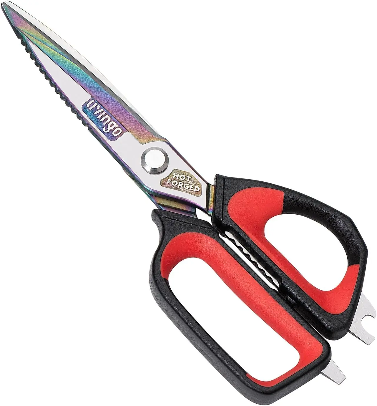 Heavy Duty Kitchen Shears - Titanium Coated Hot Forged Sharp Multipurpose Scissors for Cutting Chicken Meat, Dishwasher Safe
Heavy Duty Kitchen Shears - Titanium Coated Hot Forged Sharp Multipurpose Scissors for Cutting Chicken Meat, Dishwasher Safe