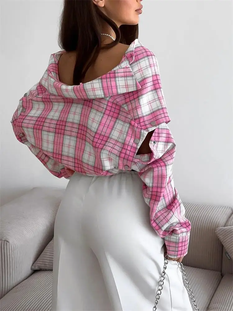 Female Patchwork Lapel Shirt Printed Contrast Long Sleeve Top Loose Fit Casual Elegant Summer Blouse Tossy Design Women's Wear
Female Patchwork Lapel Shirt Printed Contrast Long Sleeve Top Loose Fit Casual Elegant Summer Blouse Tossy Design Women's Wear