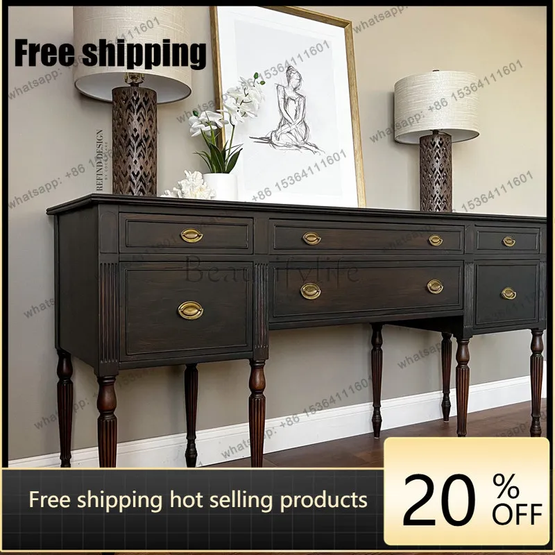 LD American-style solid wood entryway cabinet, vintage living room entryway decorative storage cabinet
LD American-style solid wood entryway cabinet, vintage living room entryway decorative storage cabinet