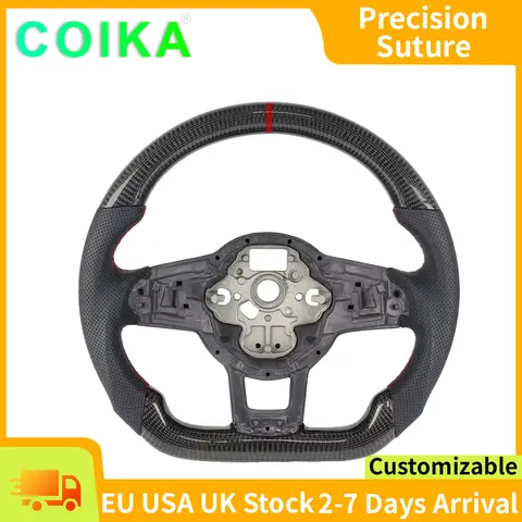 Sport Style Steering Wheel For Volkswagen Golf MK7 7.5 GTI GTR GTE Tiguan 2013-2019 Upgrade Accessories Interior Modification