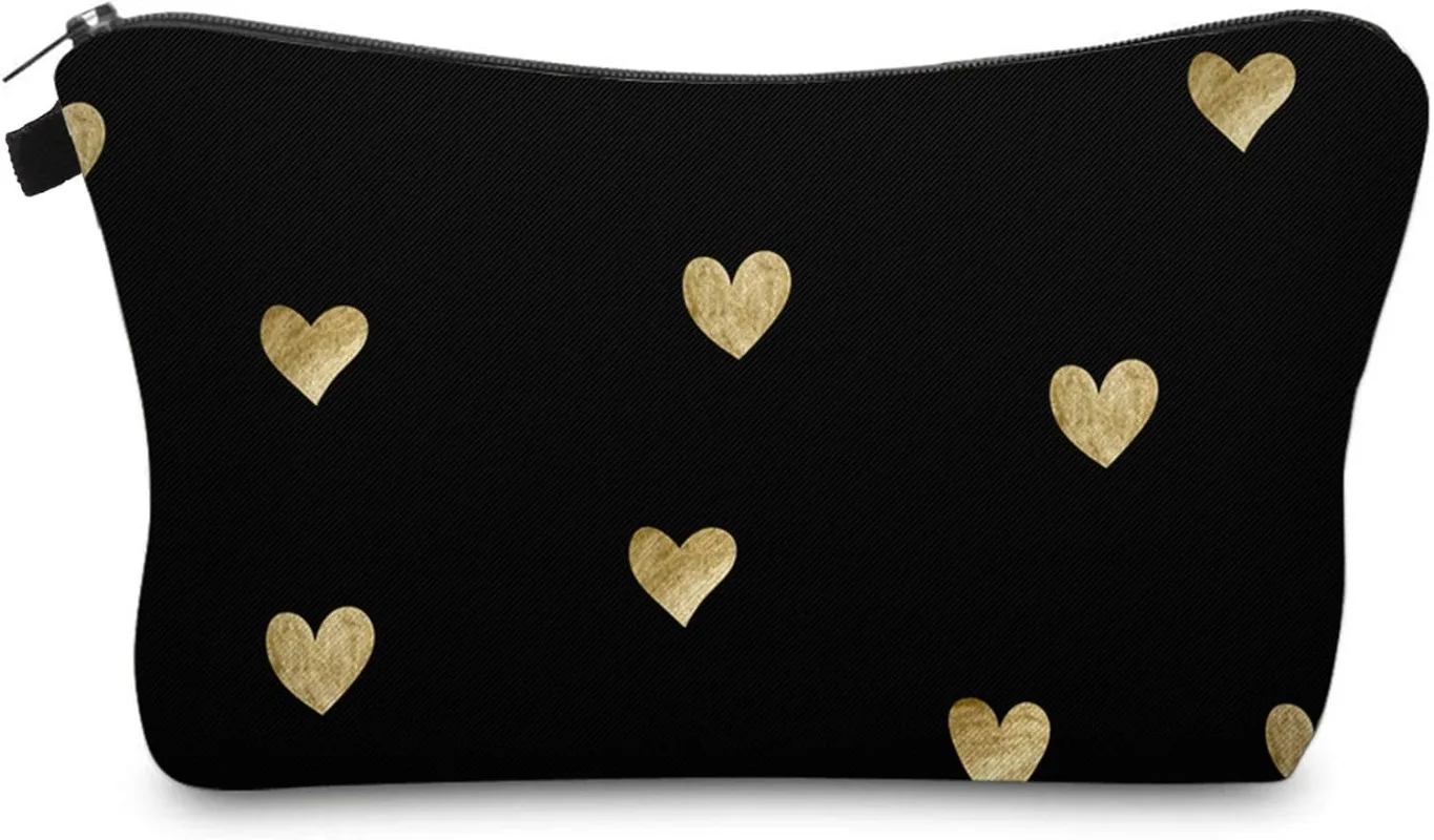 Cute Travel Makeup Bag Cosmetic Bag Small Pouch Gift for Women (Brushed Gold Heart)
Cute Travel Makeup Bag Cosmetic Bag Small Pouch Gift for Women (Brushed Gold Heart)