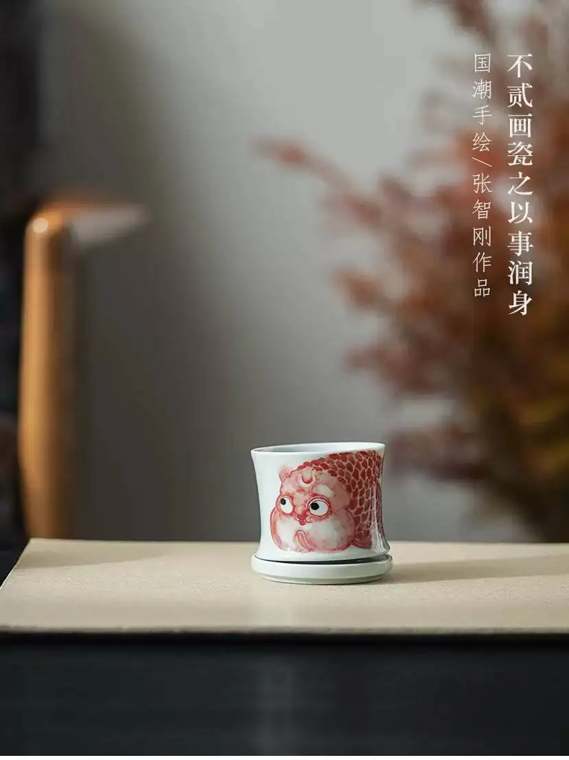 Yihu Chun High-End Ceramic Set Tasting Famous Artist Zhang Zhigang's Underglaze Color Hand-Painted Tea Cup, Rotating Cup 80C
Yihu Chun High-End Ceramic Set Tasting Famous Artist Zhang Zhigang's Underglaze Color Hand-Painted Tea Cup, Rotating Cup 80C