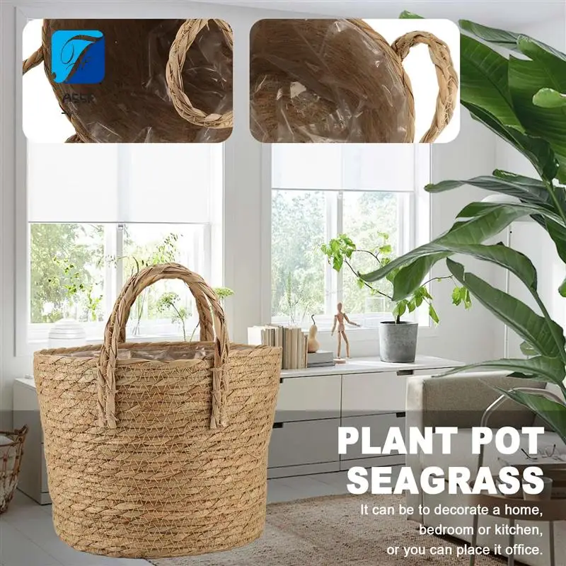 A55F-1 Piece Seagrass Planter Basket Flower Pot Cover Woven Plant Container Vase Wicker Trash
A55F-1 Piece Seagrass Planter Basket Flower Pot Cover Woven Plant Container Vase Wicker Trash