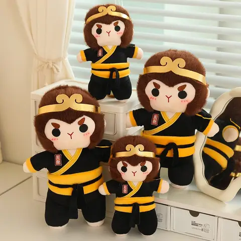 In Stock Black Myth: Wukong Plush Sun Wukong Figure Bolster Pillow Doll Game Anime He Wukong Cute Soft Sofa Kids Christmas Gifts
