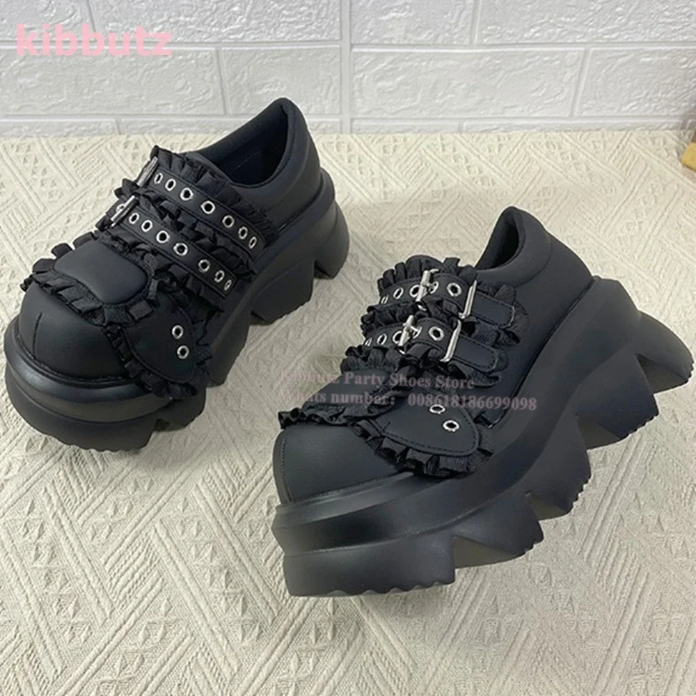 Lace Millennium Y2k Pumps Dark Subculture Thick Bottom Big Head Muffin Belt Buckle Solid Color Genuine Leather Women Shoe Newest
Lace Millennium Y2k Pumps Dark Subculture Thick Bottom Big Head Muffin Belt Buckle Solid Color Genuine Leather Women Shoe Newest