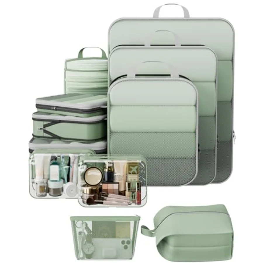 Compression Packing Cubes for Travel Essentials, Compressible Expandable Large Luggage Suitcase Organizer Bags for Clothing, Du
Compression Packing Cubes for Travel Essentials, Compressible Expandable Large Luggage Suitcase Organizer Bags for Clothing, Du
