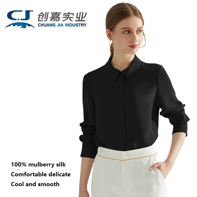 Luxury Mulberry Silk Women's Long Sleeve Shirt White Silk Elegant Outdoor Business High-end Women's Glossy Soft Cool Comfortable
Luxury Mulberry Silk Women's Long Sleeve Shirt White Silk Elegant Outdoor Business High-end Women's Glossy Soft Cool Comfortable