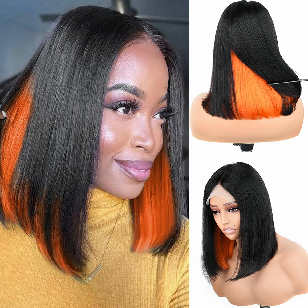 Bob Wigs For Women Peekaboo Ginger Orange Straight 4x4 Lace Closure Bob Wigs Human Hair Short Cut Highlight Wigs 180% Density
Bob Wigs For Women Peekaboo Ginger Orange Straight 4x4 Lace Closure Bob Wigs Human Hair Short Cut Highlight Wigs 180% Density