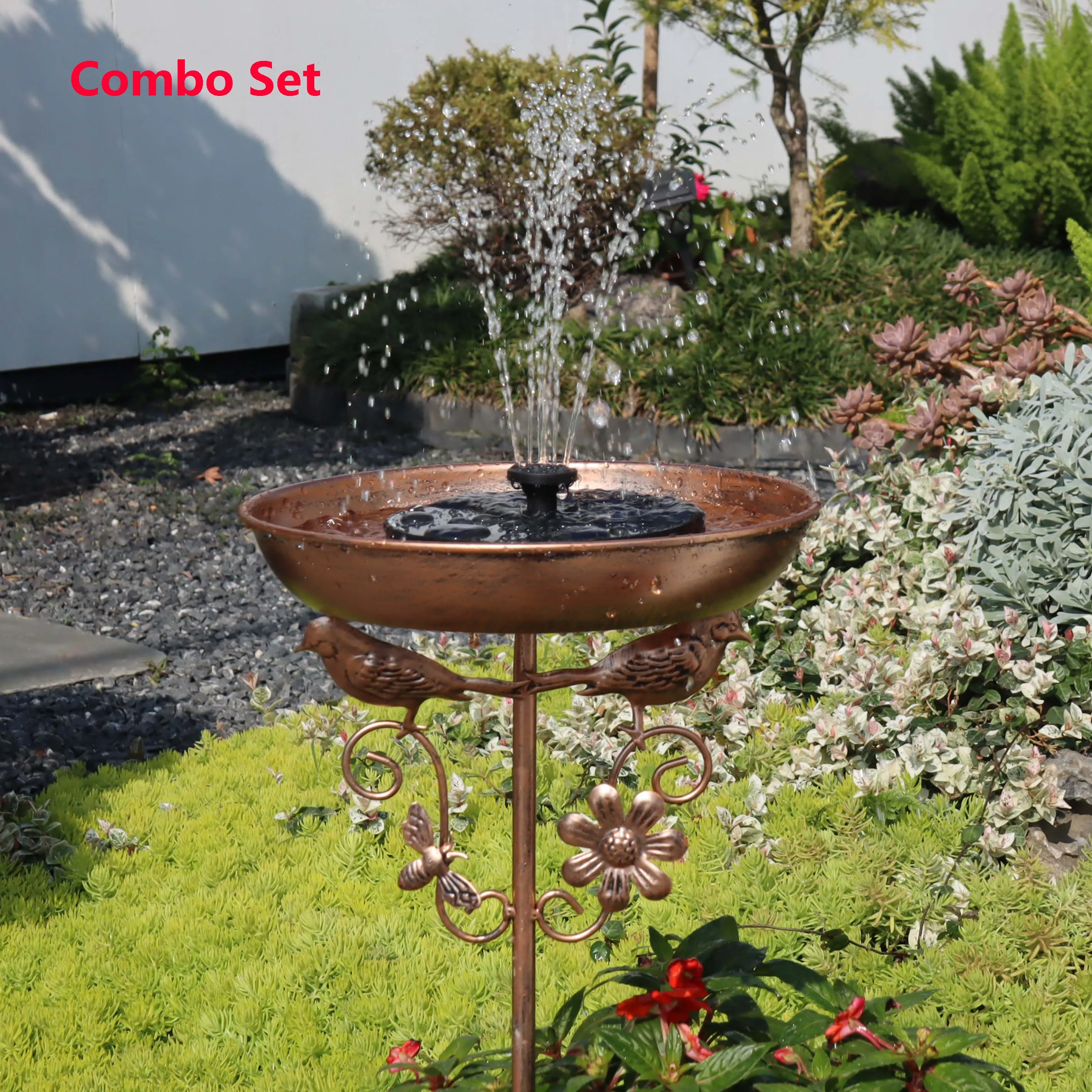 A Vintage Copper-Colored Iron Bird Bath with a Solar-Powered Fountain, Outdoor Rust-Proof with 5 Stable Legs, Garden and Yard Decoration, Bird Drinking and Bathing Station, Easy to Clean, Classic Garden Decoration, Outdoor Decoration, Durable Handmade Pro
A Vintage Copper-Colored Iron Bird Bath with a Solar-Powered Fountain, Outdoor Rust-Proof with 5 Stable Legs, Garden and Yard Decoration, Bird Drinking and Bathing Station, Easy to Clean, Classic Garden Decoration, Outdoor Decoration, Durable Handmade Pro