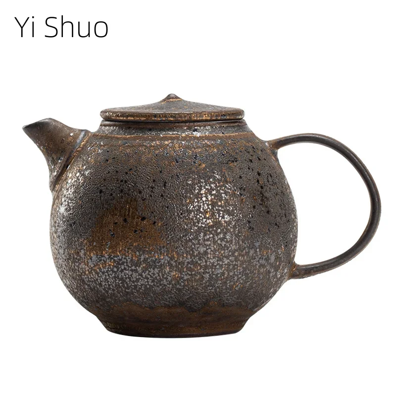 Грубая керамика, позолоченный маленький чайник, мини-чайник, бытовой ретро-керамический горшок, чайник, керамический чайник для заварки чая кунг-фу
Грубая керамика, позолоченный маленький чайник, мини-чайник, бытовой ретро-керамический горшок, чайник, керамический чайник для заварки чая кунг-фу