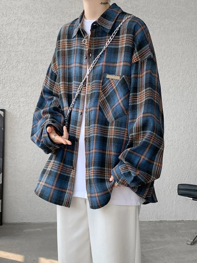 Plaid Long Sleeve Shirt Men's Loose Casual American Retro Jacket Teenage Lazy Style Spring Autumn New Arrival Shirt
Plaid Long Sleeve Shirt Men's Loose Casual American Retro Jacket Teenage Lazy Style Spring Autumn New Arrival Shirt