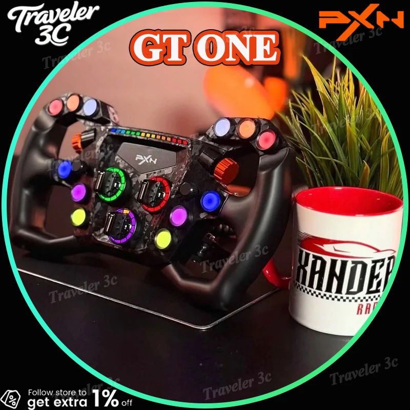 PXN GT ONE Racing Simulator Steering Wheel Customizable Buttons Carbon Fiber Paddle Quick Release For F1 Formula Racing Game
PXN GT ONE Racing Simulator Steering Wheel Customizable Buttons Carbon Fiber Paddle Quick Release For F1 Formula Racing Game