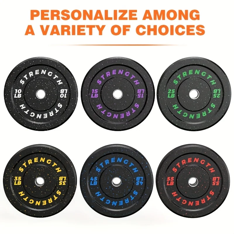 Rubber Weight Plate, 2-Inch Bumper Plate, 10LB 15LB 25LB 35LB 45LB, For Weight Lifting Strength Training Arm Muscle Building, Single or Pair
Rubber Weight Plate, 2-Inch Bumper Plate, 10LB 15LB 25LB 35LB 45LB, For Weight Lifting Strength Training Arm Muscle Building, Single or Pair