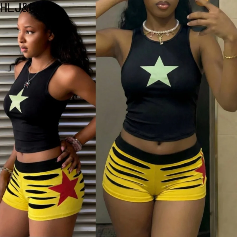 HLJ&GG Trend Y2K Print Tank Top Two Piece Sets Women Round Neck Sleeveless Slim Vest And Shorts Outfits Fashion 2pcs Streetwear
HLJ&GG Trend Y2K Print Tank Top Two Piece Sets Women Round Neck Sleeveless Slim Vest And Shorts Outfits Fashion 2pcs Streetwear