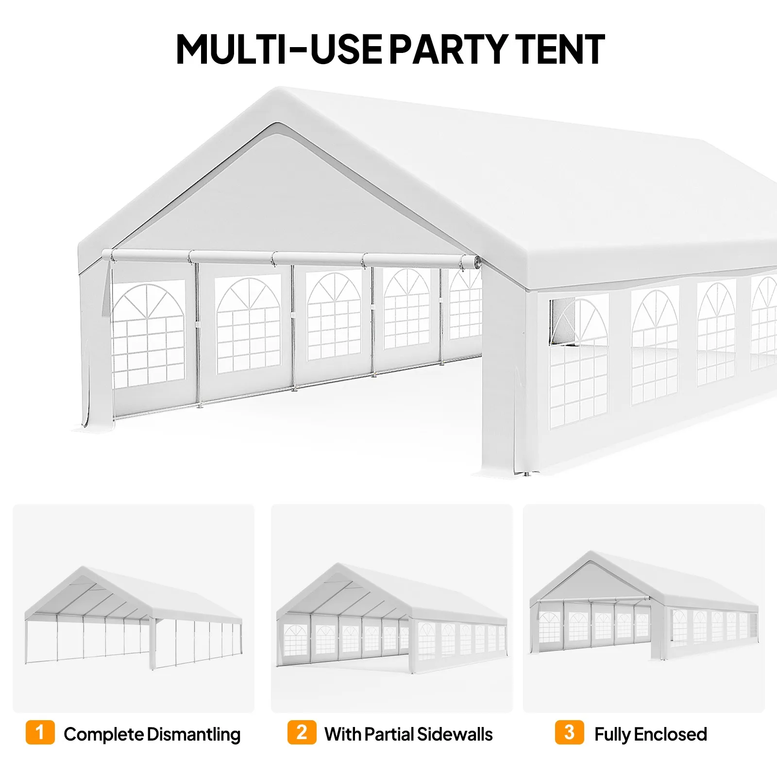 20x40 Party Tent Heavy Duty Outdoor Gazebo White Event Shelter Wedding Canopy
20x40 Party Tent Heavy Duty Outdoor Gazebo White Event Shelter Wedding Canopy