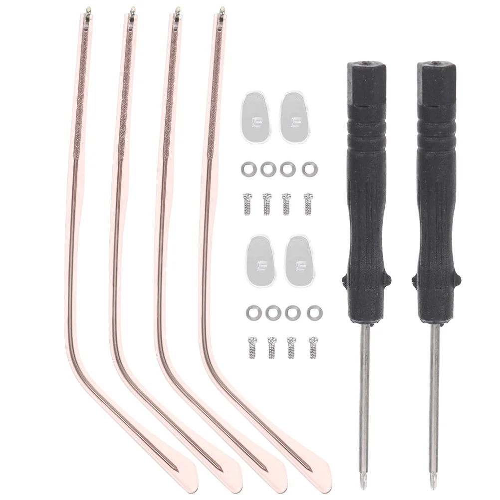 2 Sets Glasses Accessories Eyeglasses Metal Sunglasses Arms Legs for Parts Replacement Temple and Women
2 Sets Glasses Accessories Eyeglasses Metal Sunglasses Arms Legs for Parts Replacement Temple and Women
