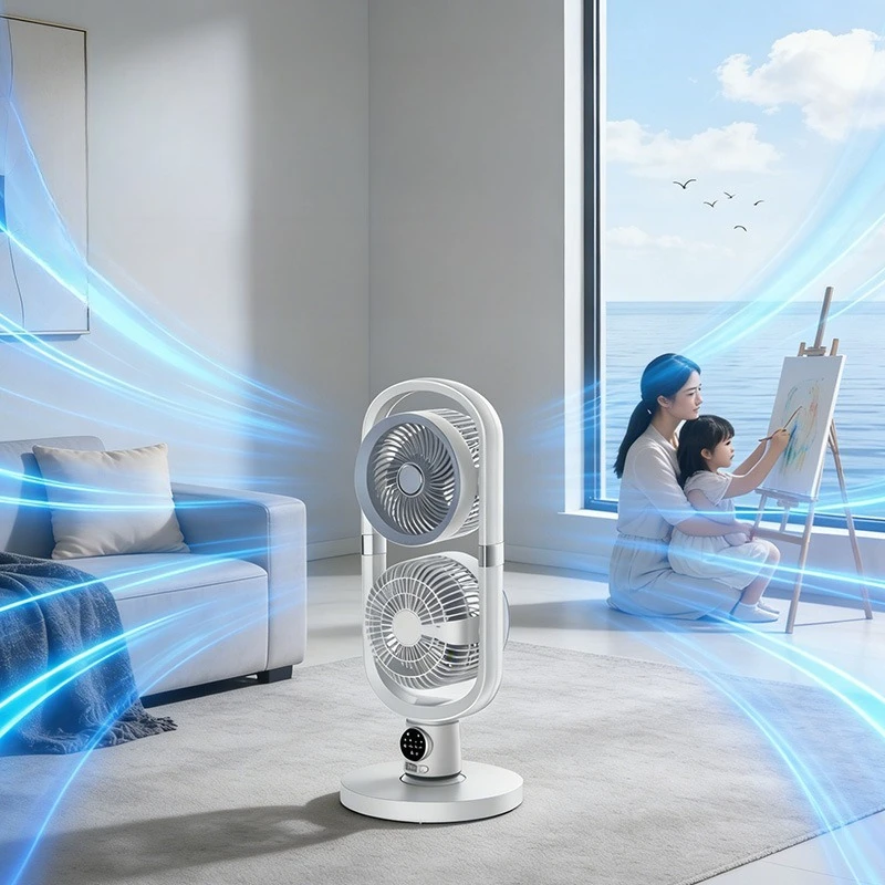 Dual-head Desktop Fan AIr Conditioner Household Air Cooler LED Night Light Portable Fan Fioor Electric Fans for Office Home Use
Dual-head Desktop Fan AIr Conditioner Household Air Cooler LED Night Light Portable Fan Fioor Electric Fans for Office Home Use