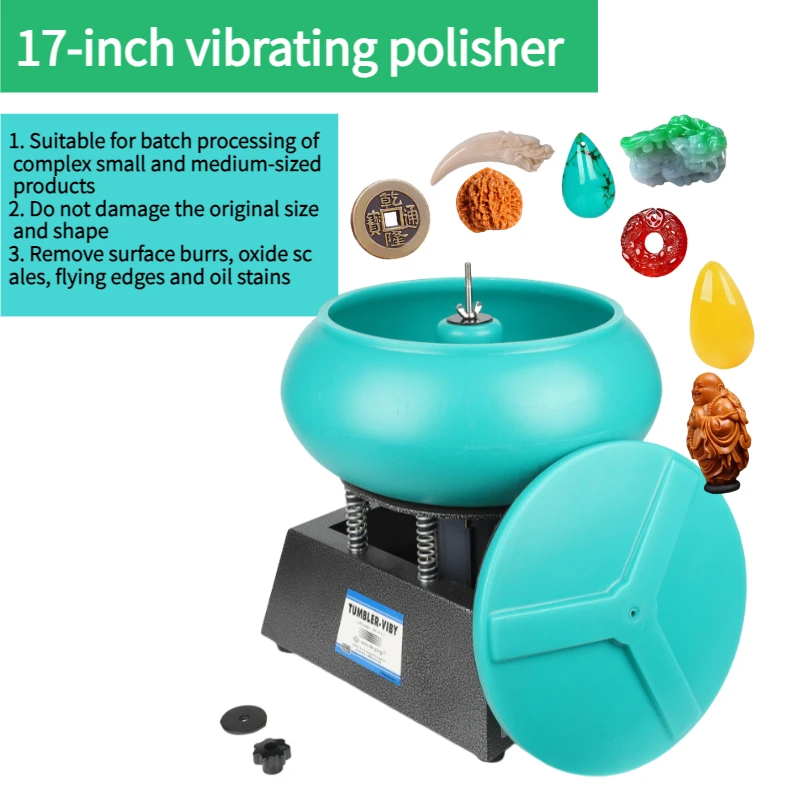250W Jewelry Machine Vibratory Tumbler 17 Inch Vibrating Rock Tumbler Vibration Polishing Machine
250W Jewelry Machine Vibratory Tumbler 17 Inch Vibrating Rock Tumbler Vibration Polishing Machine