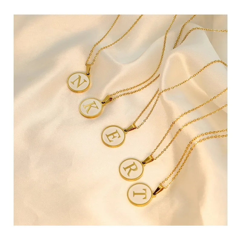 Fashion Stainless Steel Round Epoxy Letter Necklace Girls Premium Pendant Clavicle Chain
Fashion Stainless Steel Round Epoxy Letter Necklace Girls Premium Pendant Clavicle Chain