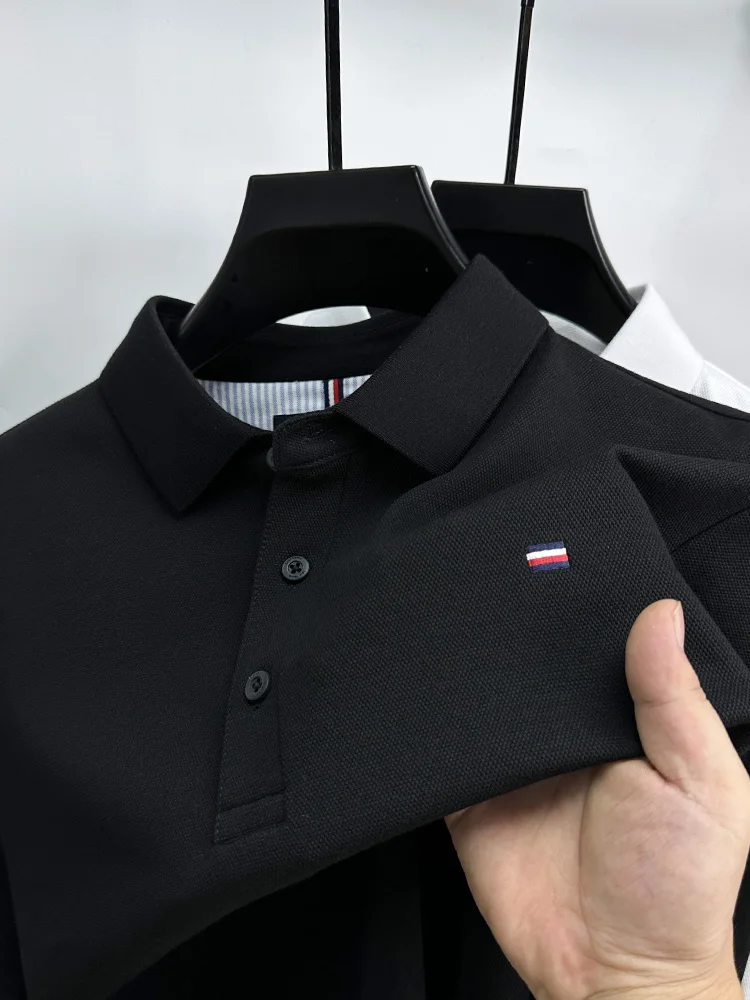 High-end Men's Spring and Autumn Design Business Casual Long-sleeved High-quality Striped Embroidered Lapel POLO Shirt T-shirt
High-end Men's Spring and Autumn Design Business Casual Long-sleeved High-quality Striped Embroidered Lapel POLO Shirt T-shirt