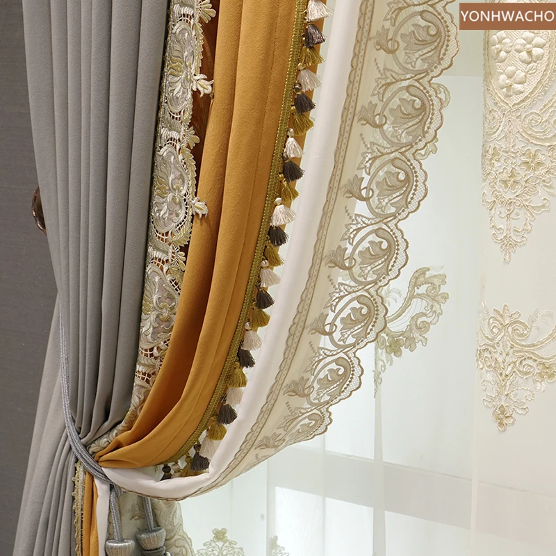 luxury American thick velvet grey gold embroidery cloth drape curtain C620
luxury American thick velvet grey gold embroidery cloth drape curtain C620