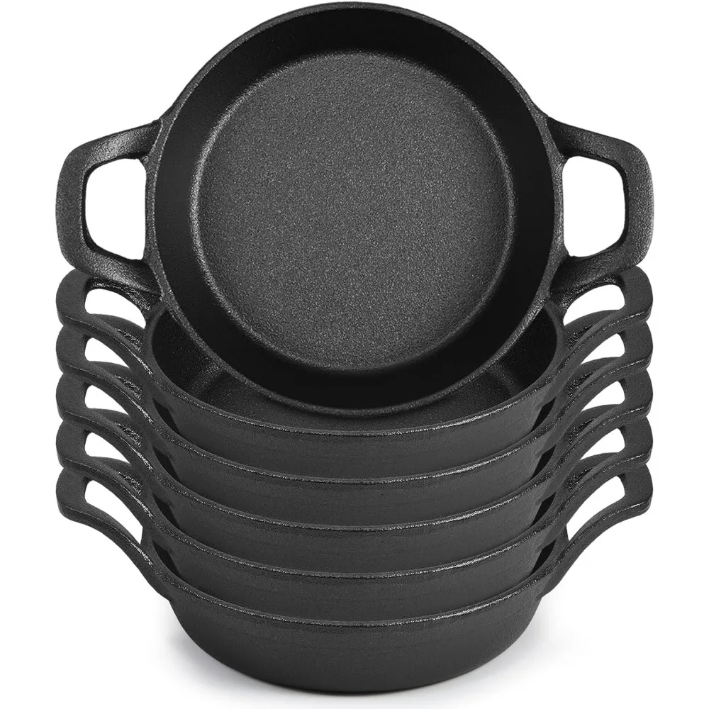 Mini Cast Iron Skillets 6.3 x 6.3 x 1.5 Inch Cast Iron Pan Small Ramekin Set Black Casserole DishCookware Oven Safe MiniSkillets
Mini Cast Iron Skillets 6.3 x 6.3 x 1.5 Inch Cast Iron Pan Small Ramekin Set Black Casserole DishCookware Oven Safe MiniSkillets
