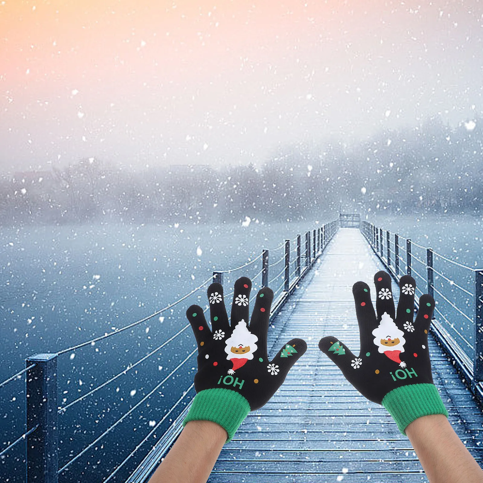 1Pair Touch Screen Gloves Knitted Warm Women Conductive Fingertip Winter Black Printed Pattern Compatible All Capacitive Devices
1Pair Touch Screen Gloves Knitted Warm Women Conductive Fingertip Winter Black Printed Pattern Compatible All Capacitive Devices