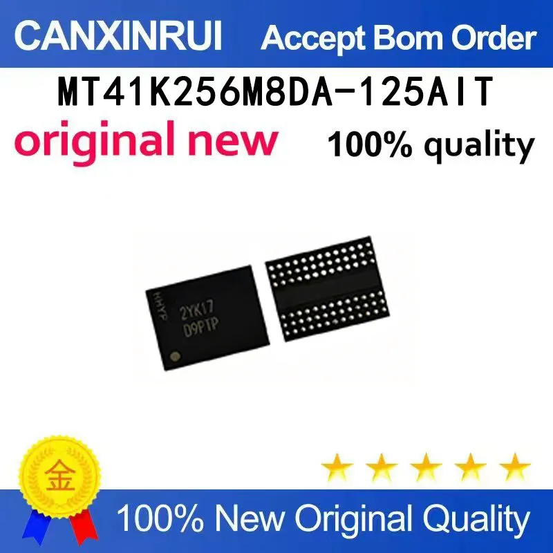(5-100 pieces)New original MT41K256M8DA-125AIT: K D9PTP BGA spot chip IC
(5-100 pieces)New original MT41K256M8DA-125AIT: K D9PTP BGA spot chip IC