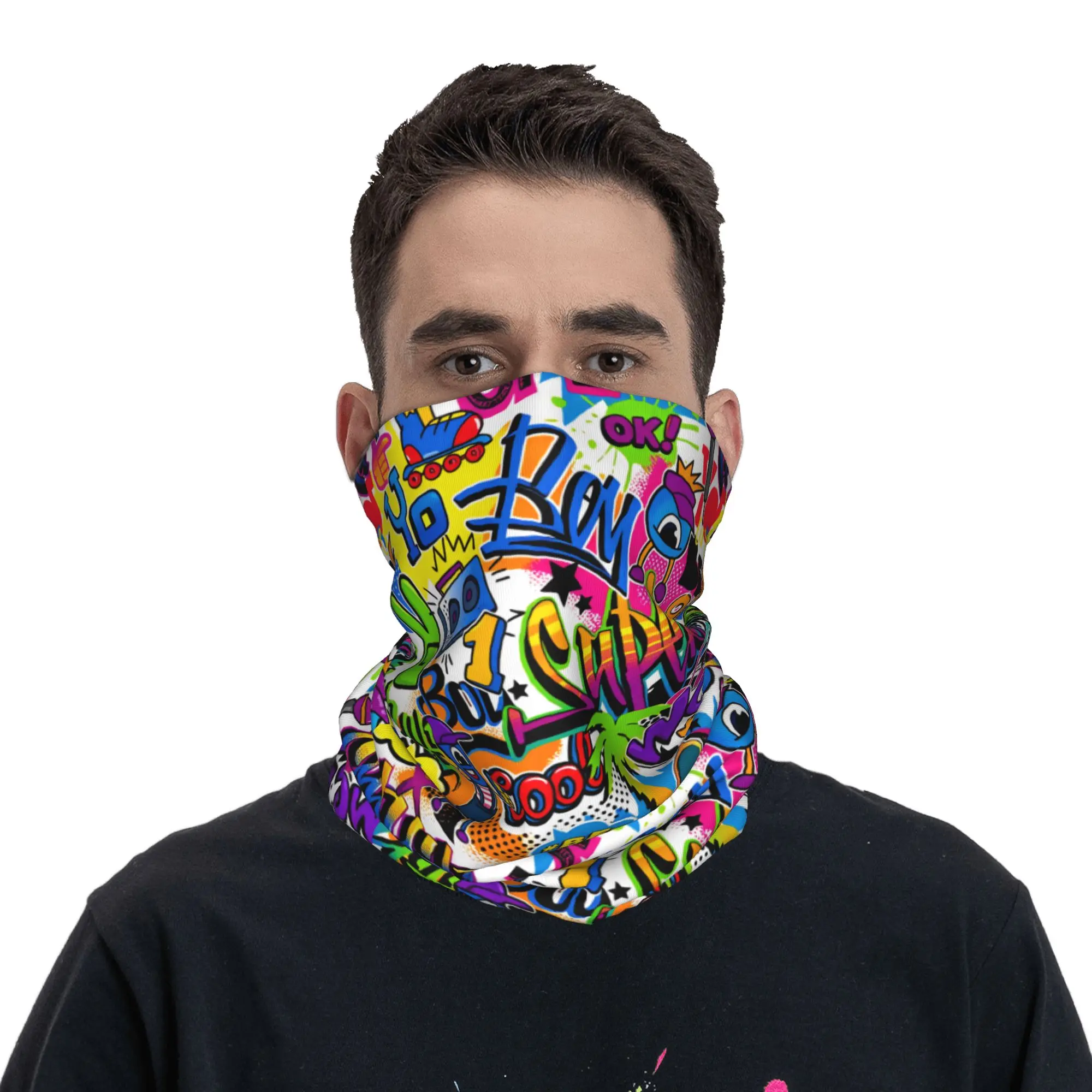 Neon Graffiti Art Bandana Neck Cover Printed Mask Scarf Multi-use Balaclava Riding for Men Women Adult Winter
Neon Graffiti Art Bandana Neck Cover Printed Mask Scarf Multi-use Balaclava Riding for Men Women Adult Winter