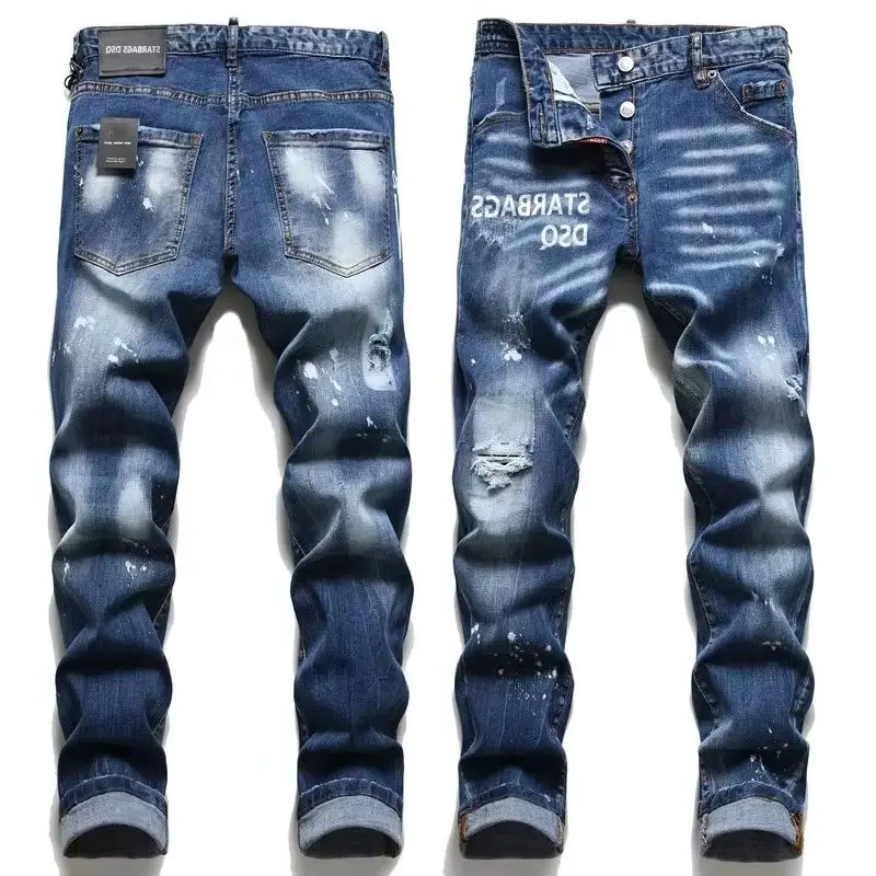 starbags dsq1086 new Fall/Winter raggy plash Paint Men's slim letter print Stretch jeans Skinny beggar pants
starbags dsq1086 new Fall/Winter raggy plash Paint Men's slim letter print Stretch jeans Skinny beggar pants