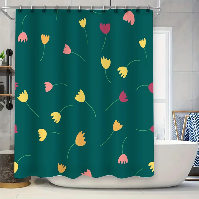 Colorful Tulip Shower Curtain Green Background with Yellow Pink Flowers Waterproof Fabric for Bathroom Decorations
Colorful Tulip Shower Curtain Green Background with Yellow Pink Flowers Waterproof Fabric for Bathroom Decorations