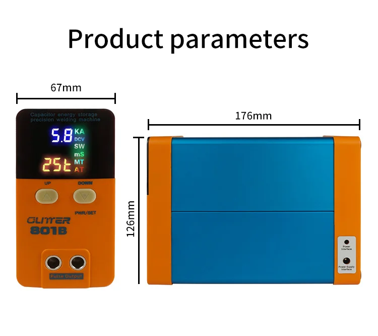 801A 801B Spot Welder 18650 Battery Mini Spot Welder Storage Digital Display Storage Energy Pulse Spot Welding Machine 10.6KW
801A 801B Spot Welder 18650 Battery Mini Spot Welder Storage Digital Display Storage Energy Pulse Spot Welding Machine 10.6KW