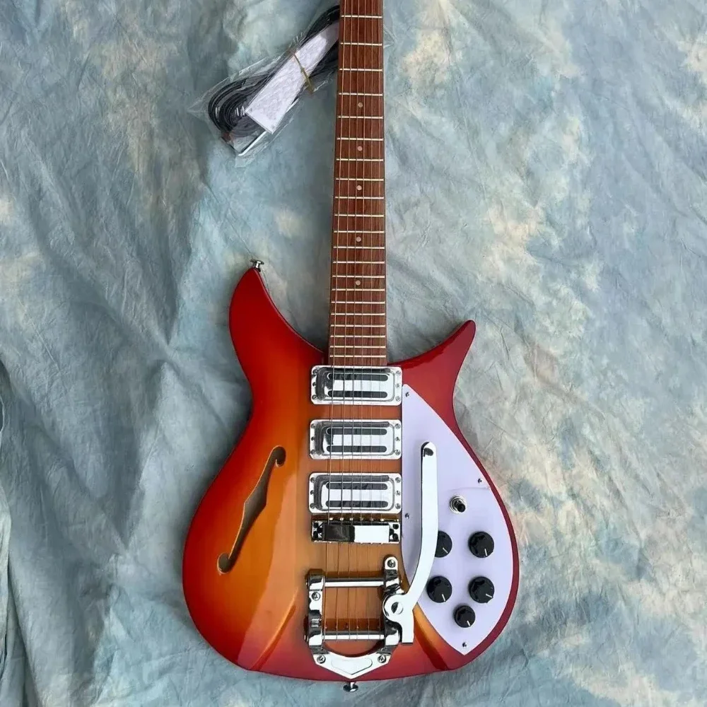 Cherry Sunburst 325-Style Guitar - 34" Maple Body with Tremolo System (Professional Grade)
Cherry Sunburst 325-Style Guitar - 34" Maple Body with Tremolo System (Professional Grade)