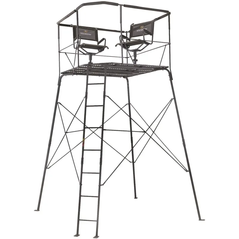 Bolderton 12’ 2-Man Quad Pod; Tower Platform Includes Ladder and Seats, for Hunting Deer Season
Bolderton 12’ 2-Man Quad Pod; Tower Platform Includes Ladder and Seats, for Hunting Deer Season