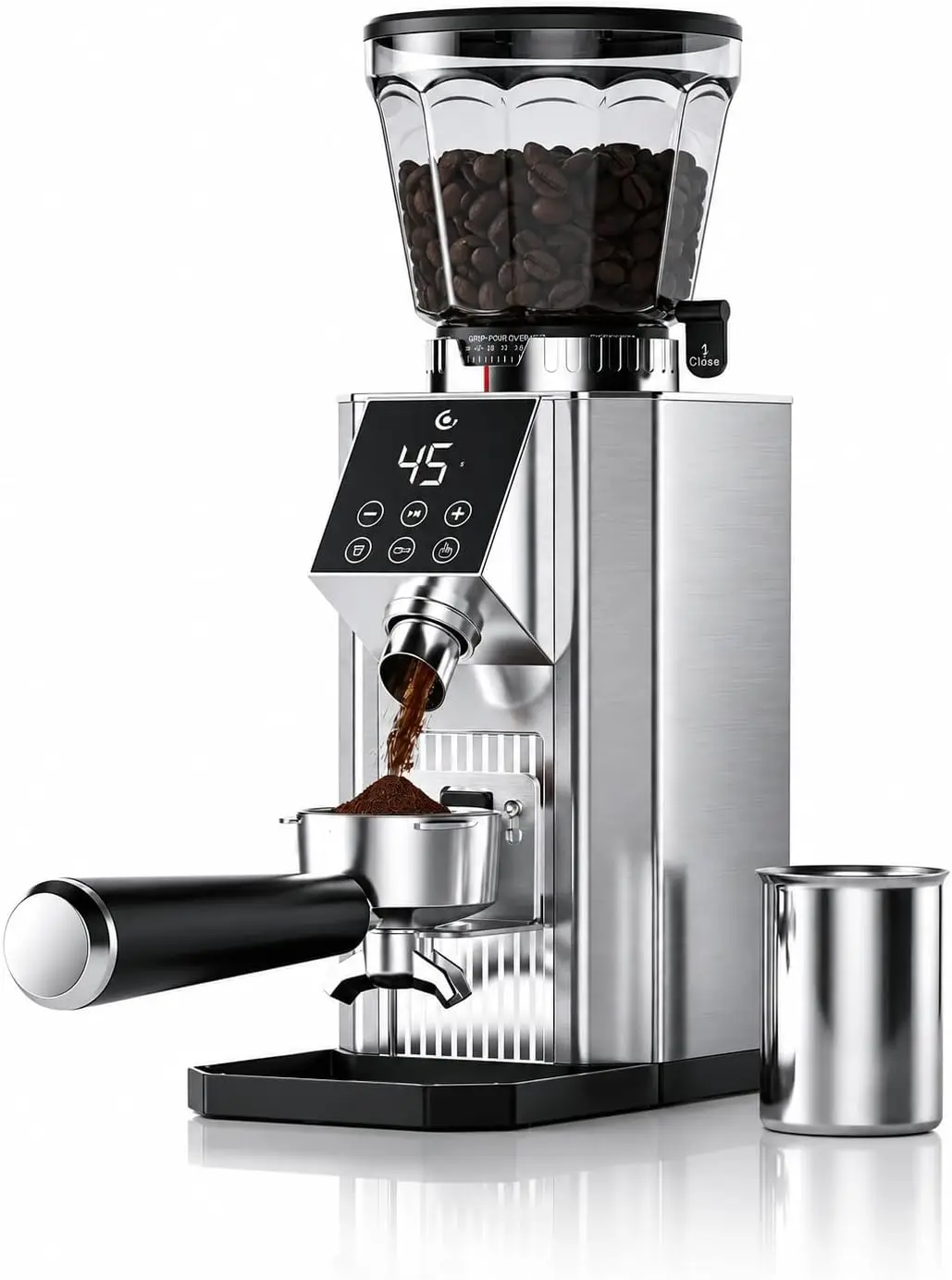 Conical Burr Coffee Grinder, 45 Grind Settings, Anti-Static Electric Bean Mill with Touchscreen Timer, 40mm Stainless Steel Burr
Conical Burr Coffee Grinder, 45 Grind Settings, Anti-Static Electric Bean Mill with Touchscreen Timer, 40mm Stainless Steel Burr