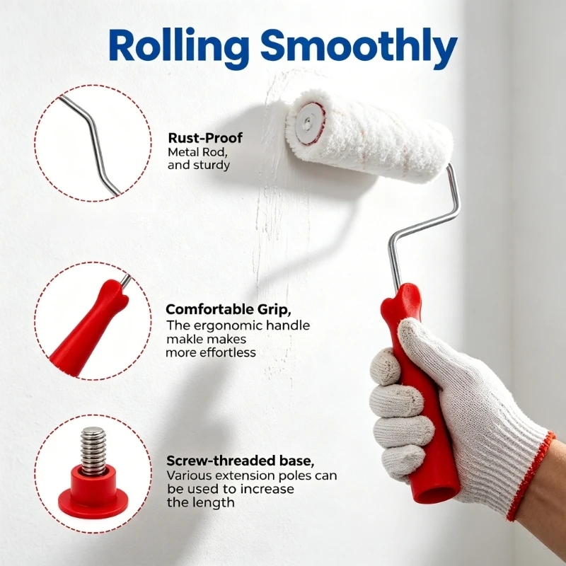 Wool Paint Roller Portable Roller Paint Brush with Plastic Handle For Artistic Painting And Home Decoration M4YD
Wool Paint Roller Portable Roller Paint Brush with Plastic Handle For Artistic Painting And Home Decoration M4YD