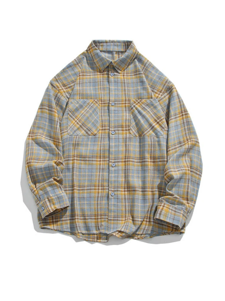 TRSYPHXM 2024 Spring and Autumn New Checkered Long Sleeve Shirt with Flip Collar Retro Loose Couple Casual Shirt Men's Trend
TRSYPHXM 2024 Spring and Autumn New Checkered Long Sleeve Shirt with Flip Collar Retro Loose Couple Casual Shirt Men's Trend
